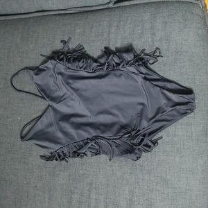 2/$25 or 3/$30 Black Fringe One Piece Bathing Swim Suit Body Suit SzM/SM